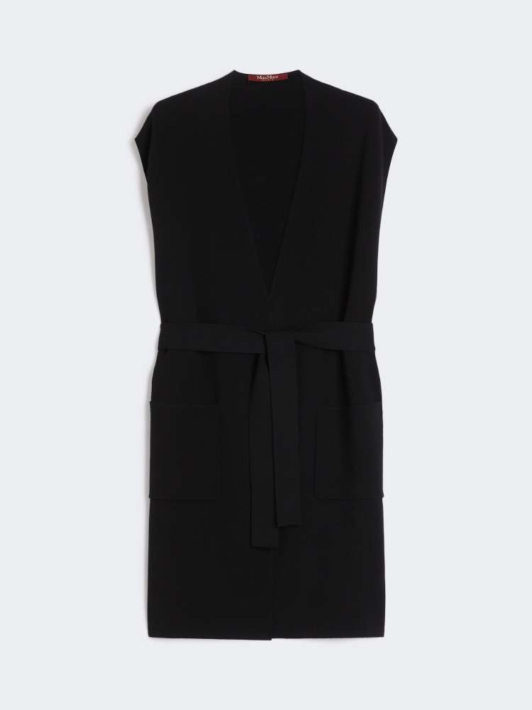 Gilet aus Viskosegewebe - SCHWARZ - Max Mara