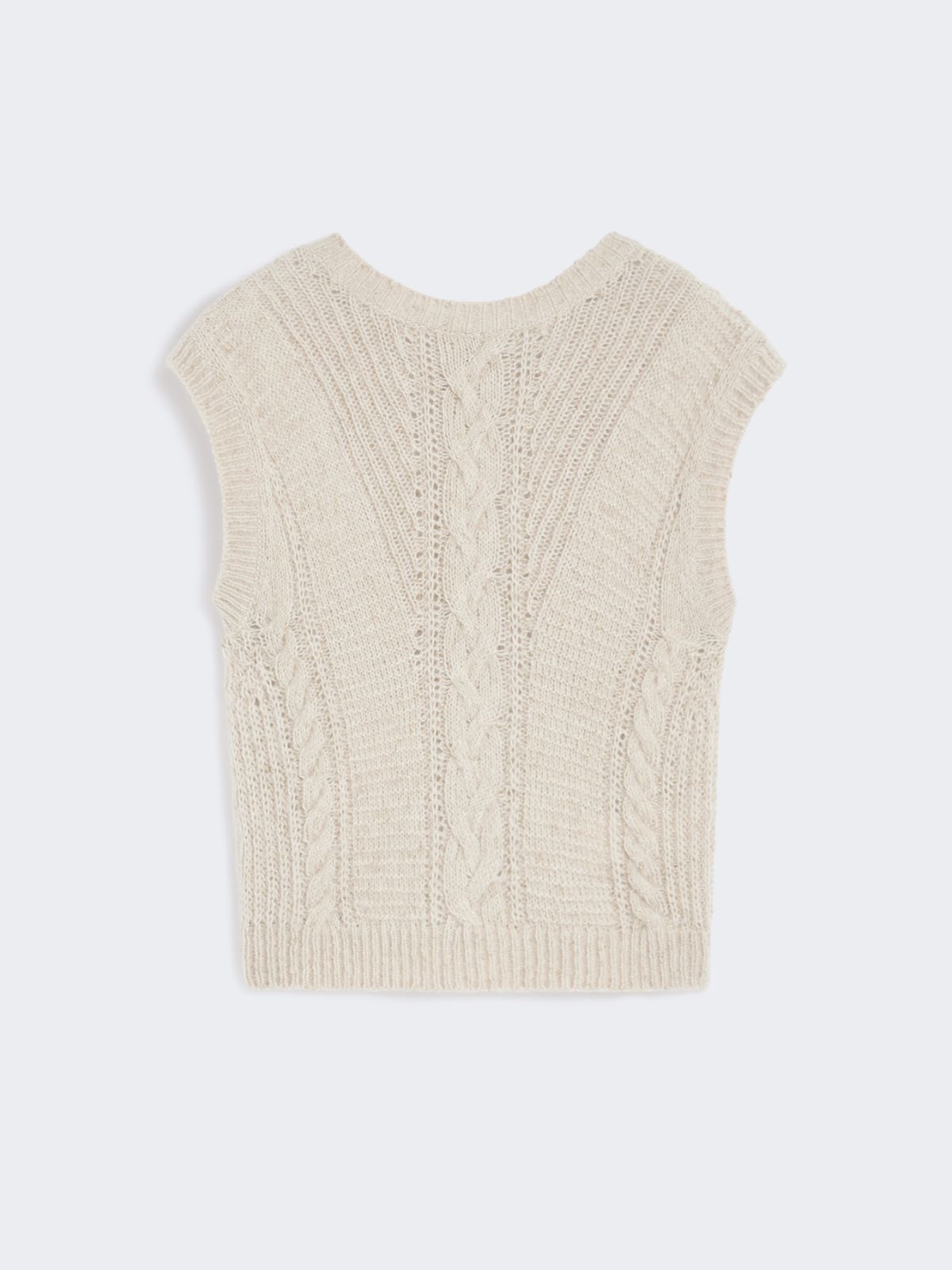 Alpaca and lurex gilet - BEIGE - Max Mara - 9