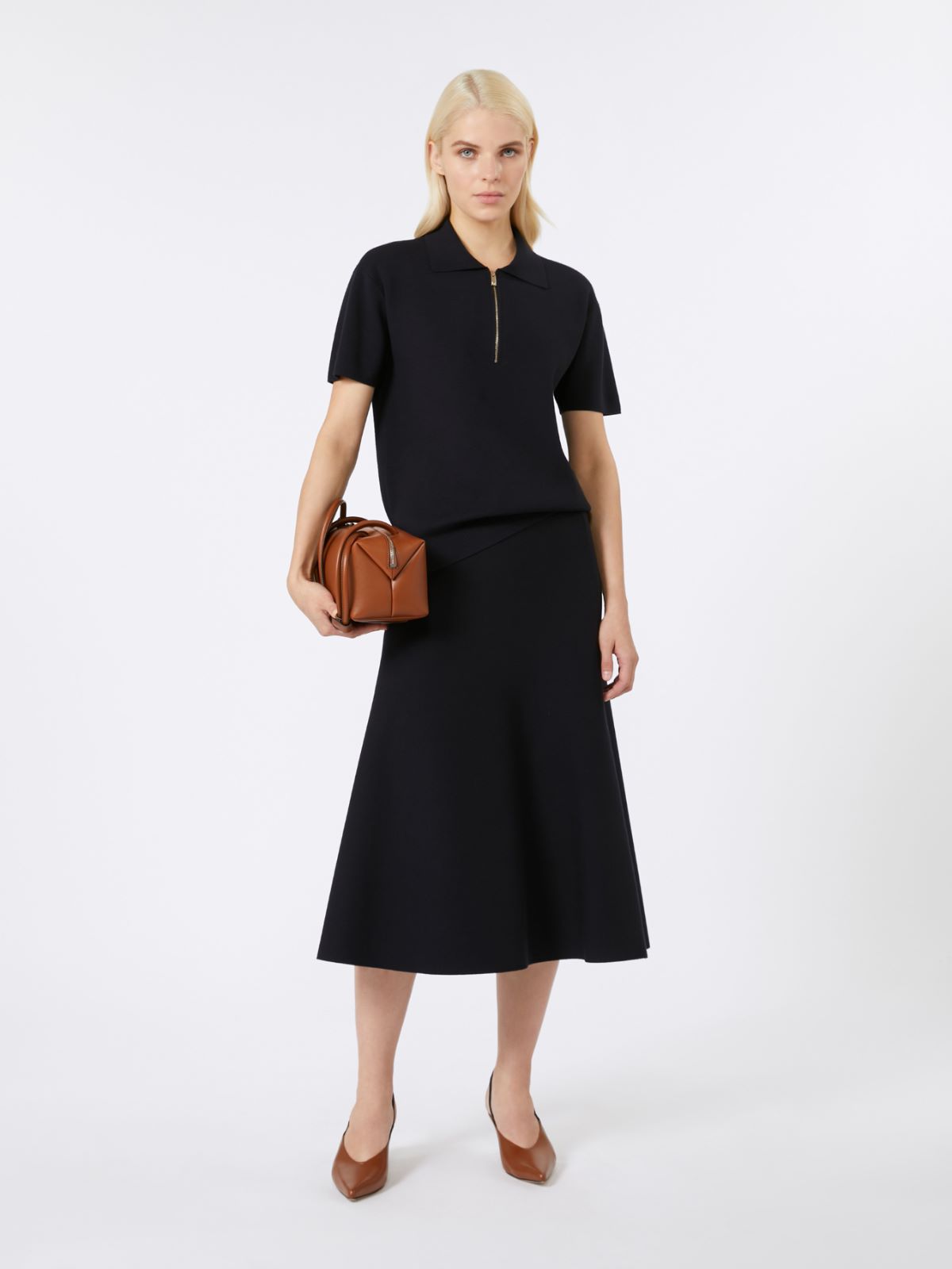 MaxMara マックスマーラ キナリ ラミー素材 フリルチュニック フリル MaxMara マックスマーラ キナリ ラミー素材 フリルチュニック