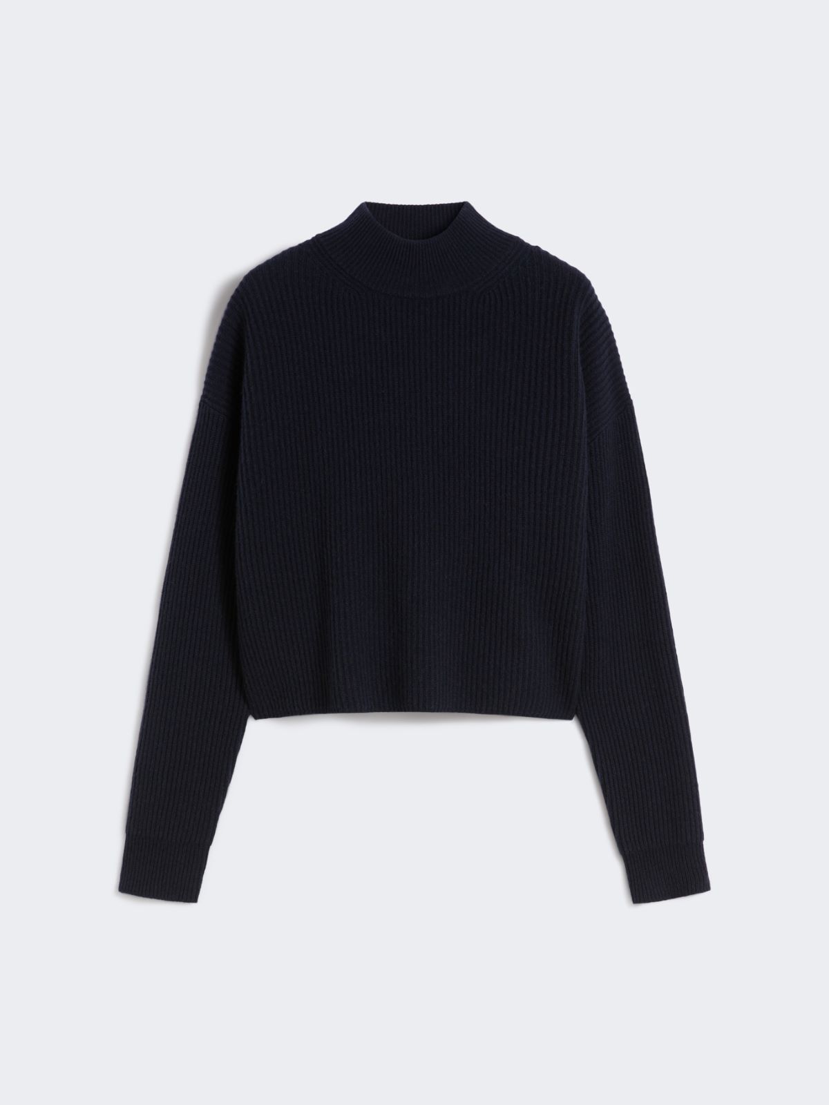 Rib-knit wool and cashmere sweater - NAVY - Max Mara - 9