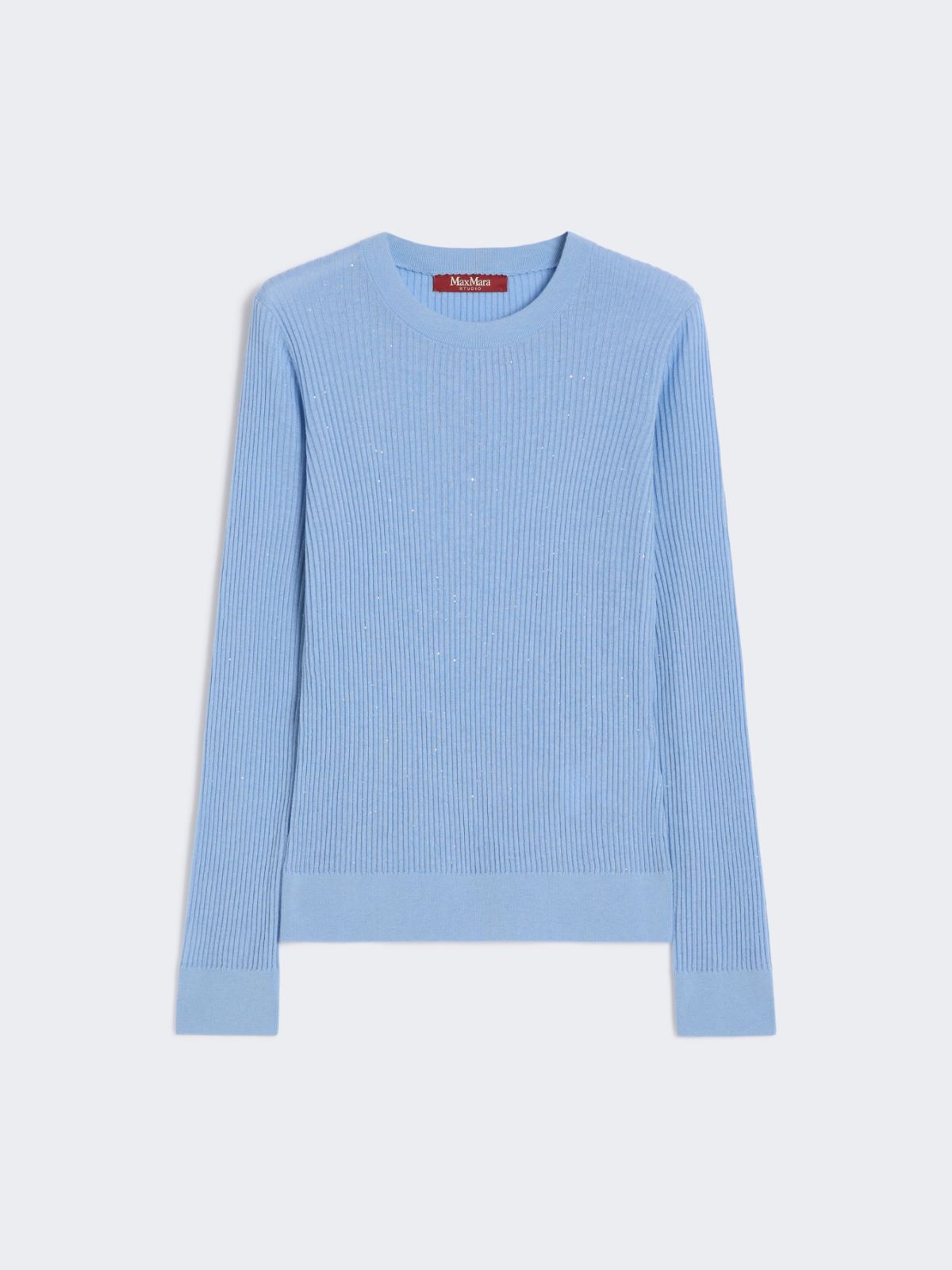 Sequinned wool and silk sweater - LIGHT BLUE - Max Mara - 9