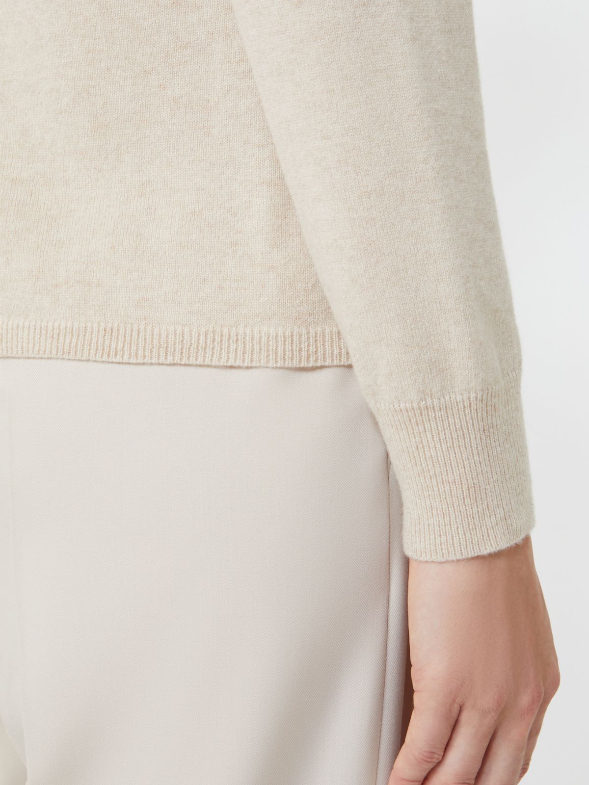 Wool and cashmere turtleneck sweater - BEIGE - Max Mara - 4