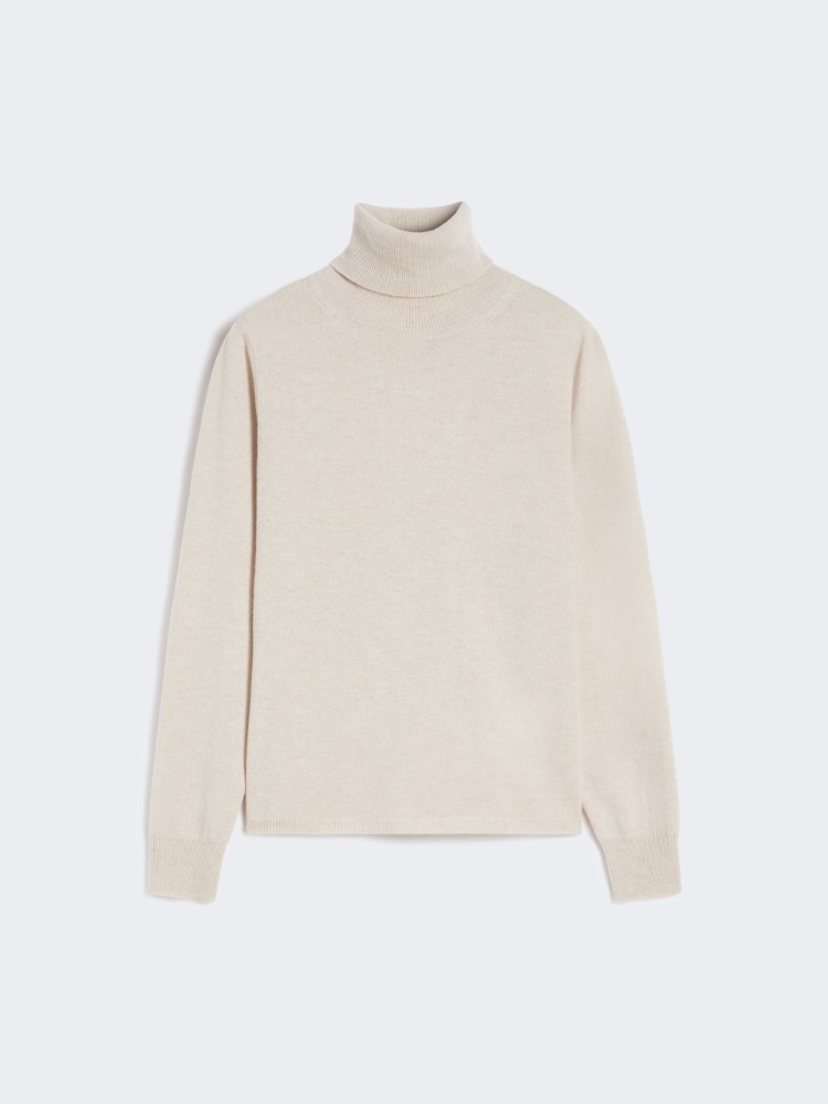 Wool and cashmere turtleneck sweater - BEIGE - Max Mara