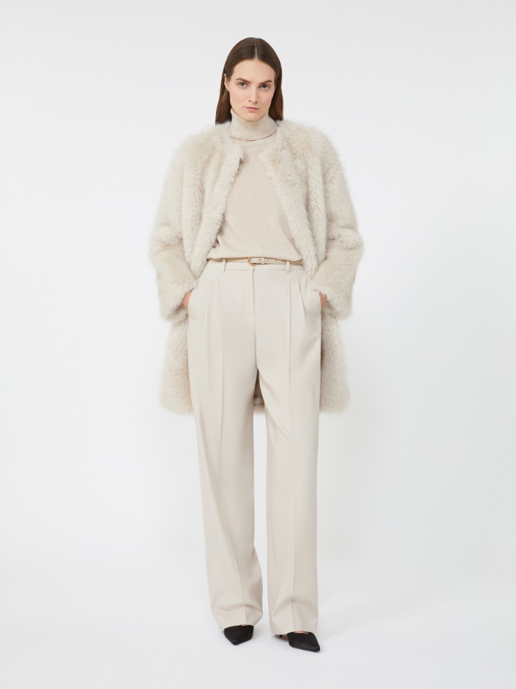 Wool and cashmere turtleneck sweater - BEIGE - Max Mara