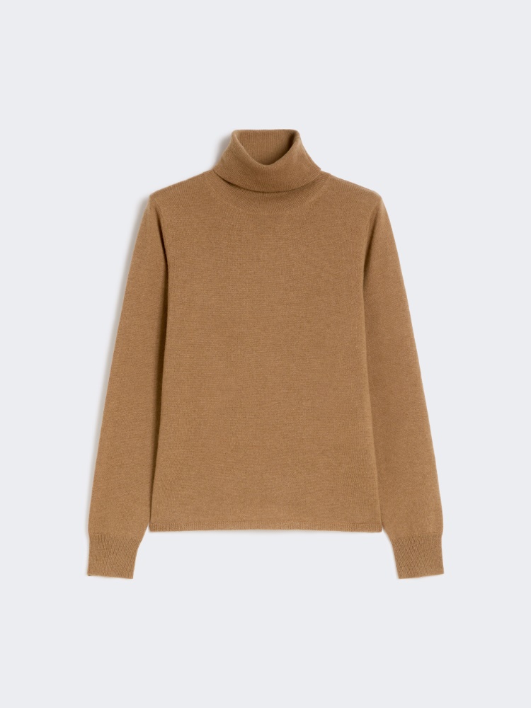 Wool and cashmere turtleneck sweater - CAMEL - Max Mara