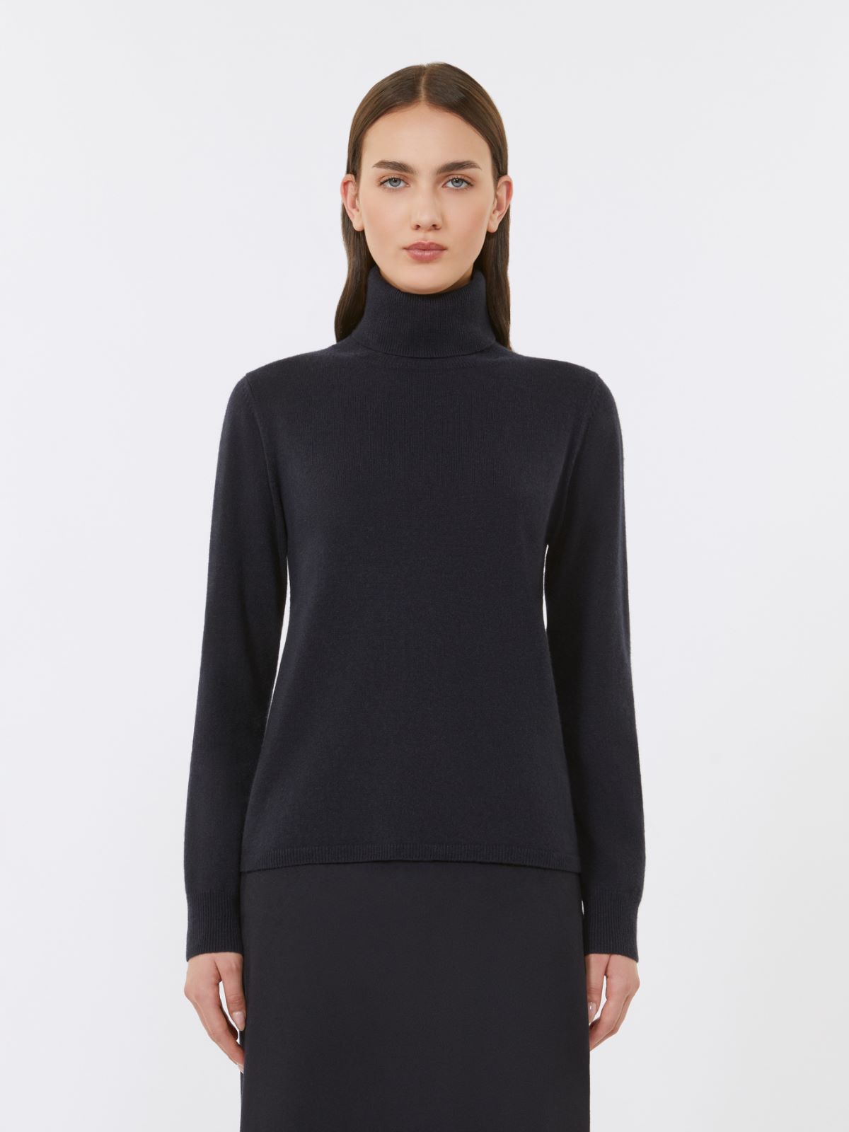 Wool and cashmere high-neck sweater - NAVY - Max Mara - 2
