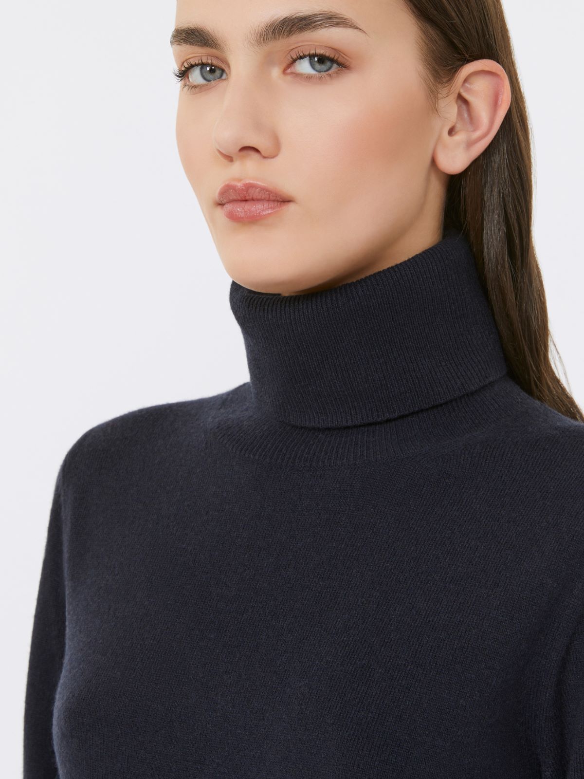 Wool and cashmere high-neck sweater - NAVY - Max Mara - 4