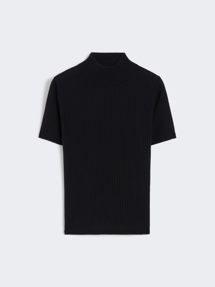 Turtleneck in silk and wool - NAVY - Max Mara