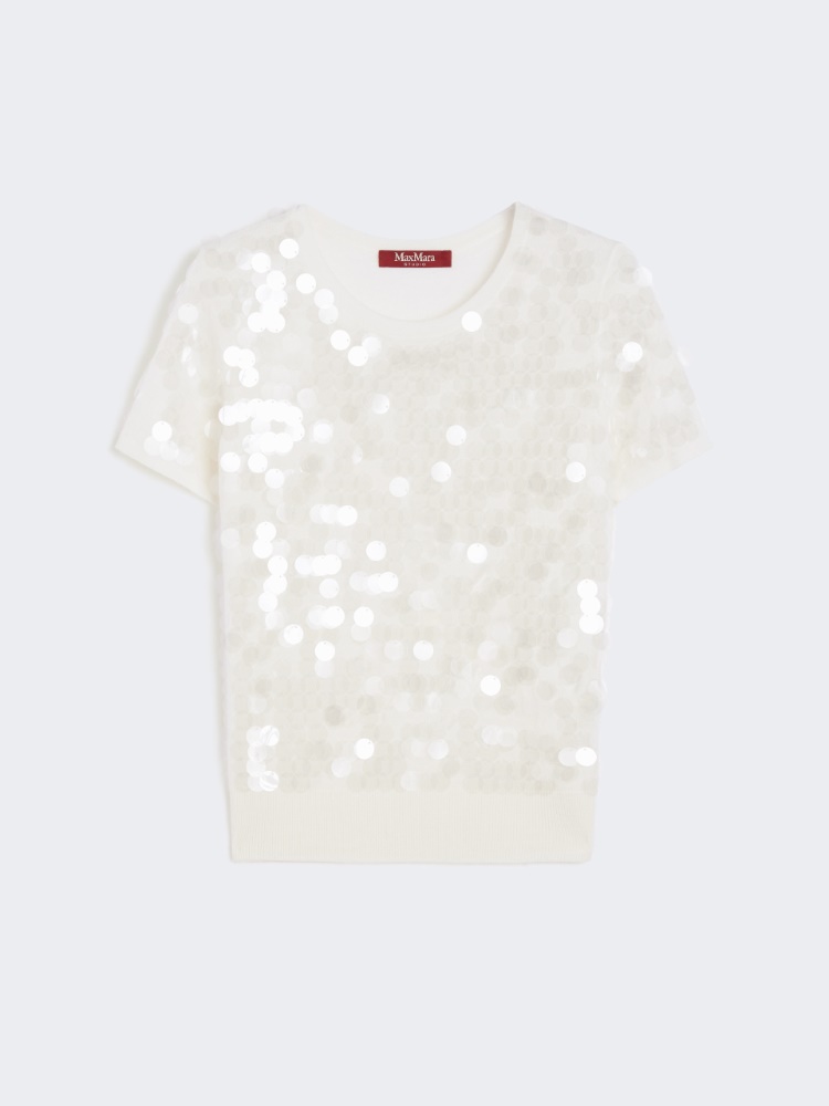 Tシャツ・カットソー Max Mara Studio SAIO - Wool sweater with sequins Max Mara Saio - Wool Sweater With Sequins from $317.00 - on