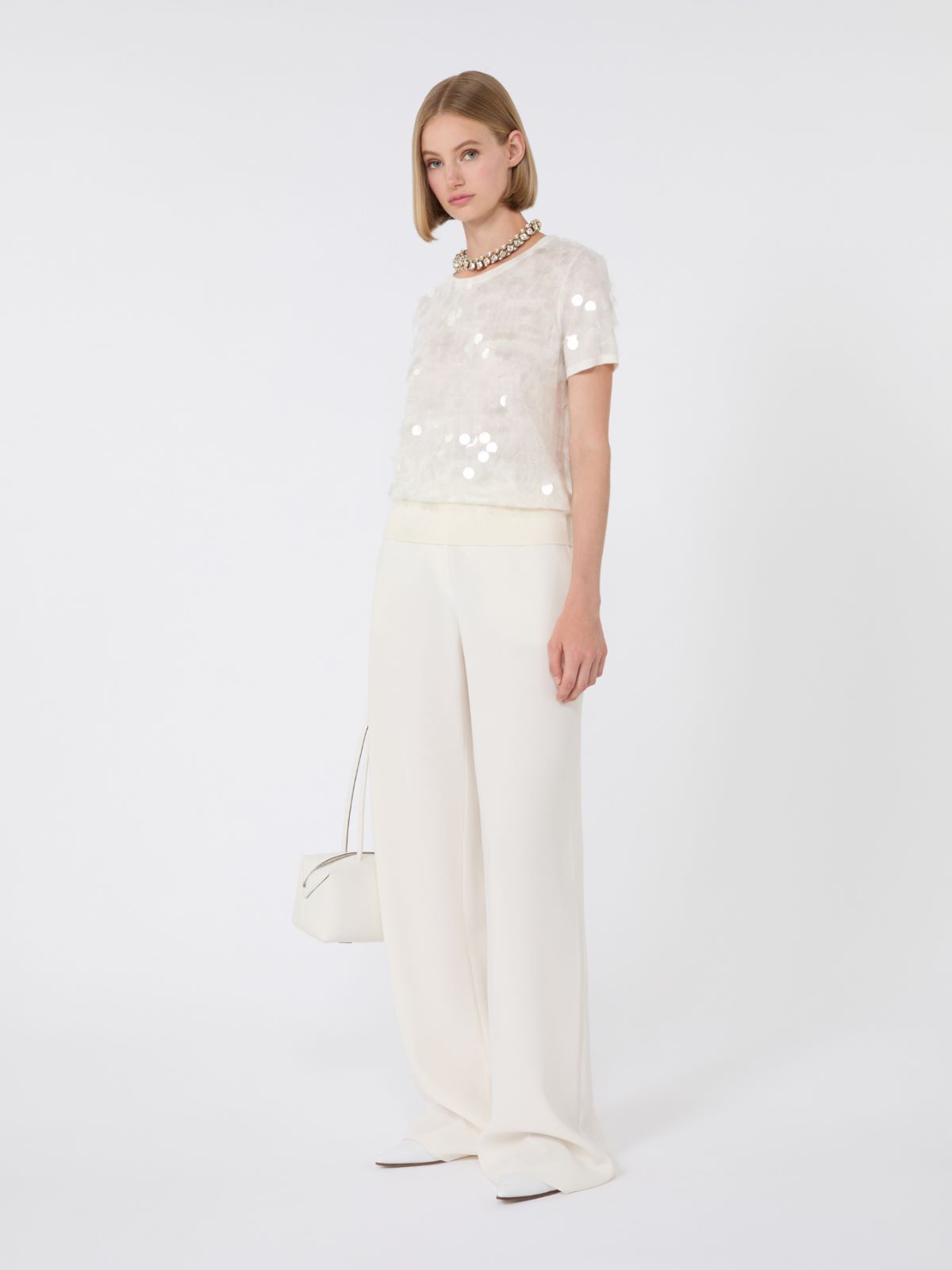 Maglia in lana con paillette - AVORIO - Max Mara