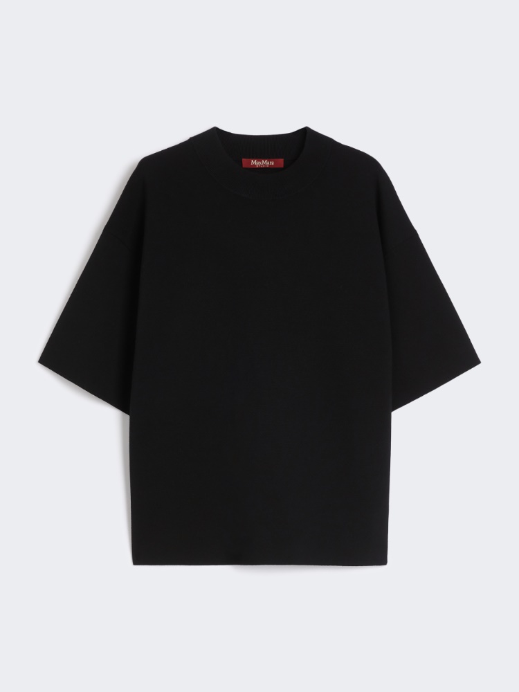 Viscose boxy sweater - BLACK - Max Mara