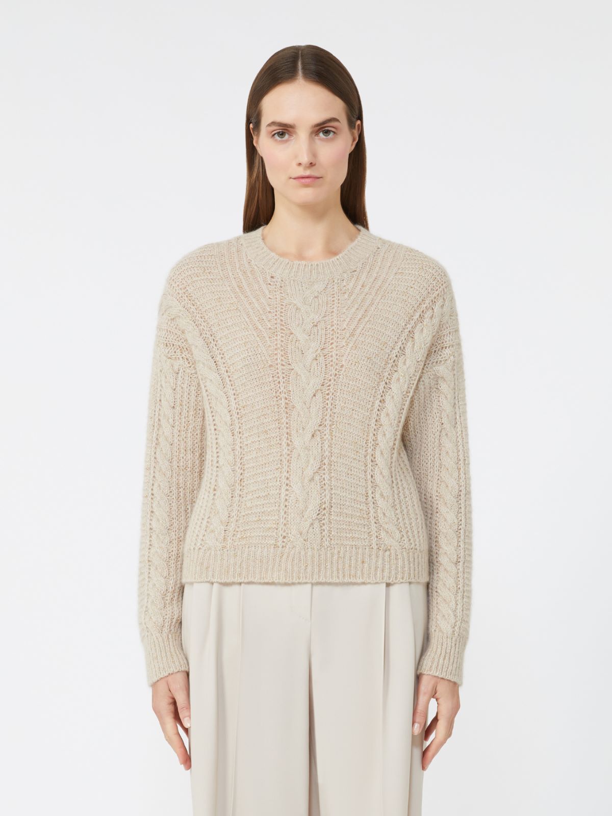 Boxy sweater in alpaca blend - BEIGE - Max Mara - 2