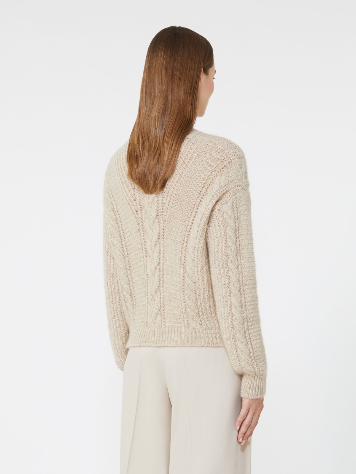 Boxy sweater in alpaca blend - BEIGE - Max Mara - 3