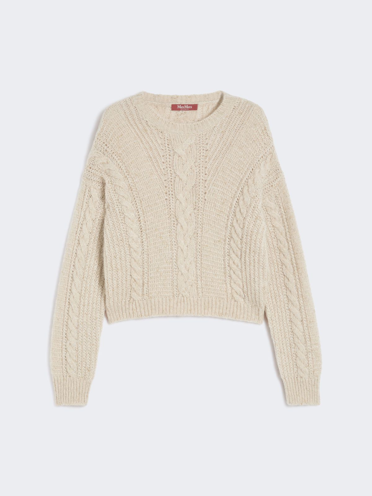Boxy sweater in alpaca blend - BEIGE - Max Mara - 9