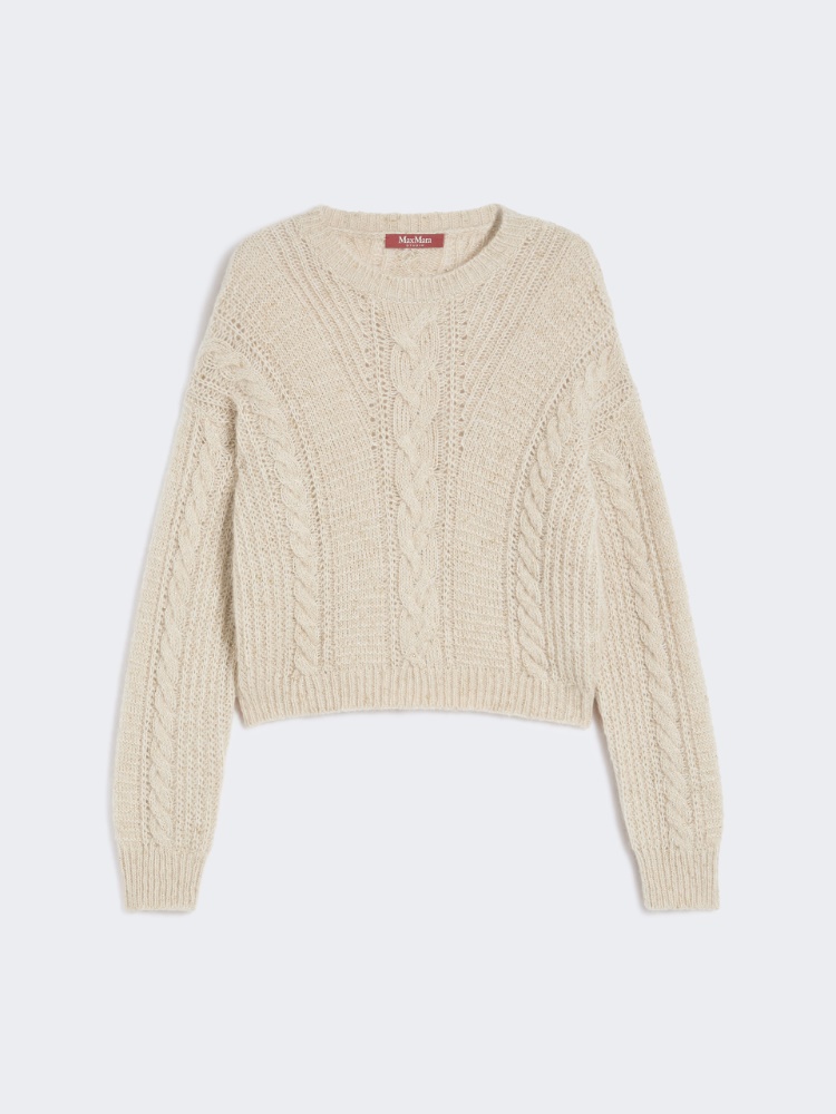 Boxy sweater in alpaca blend - BEIGE - Max Mara