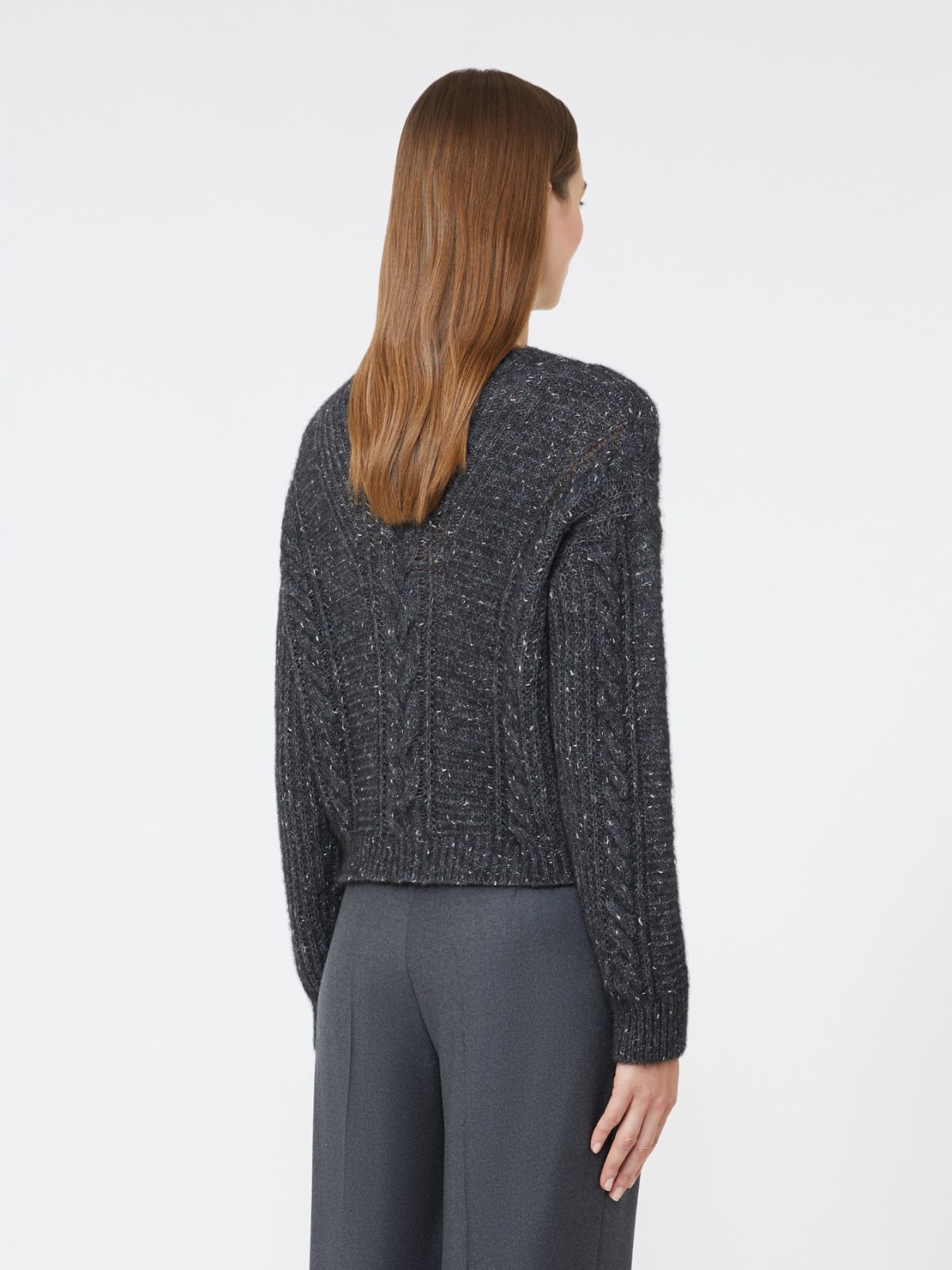 Boxy sweater in alpaca blend - DARK GREY - Max Mara - 3