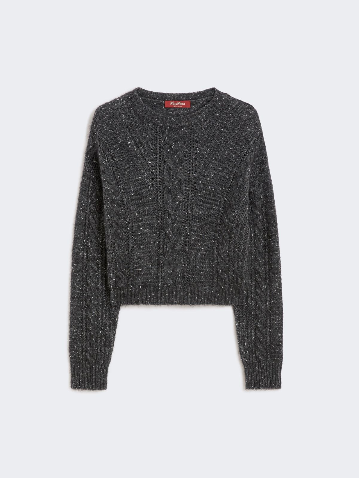 Boxy sweater in alpaca blend - DARK GREY - Max Mara - 10