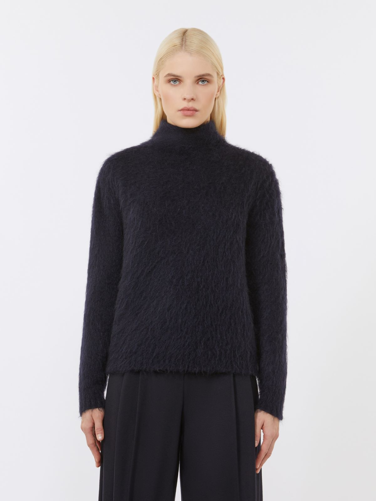Mohair-blend turtleneck sweater - NAVY - Max Mara - 2