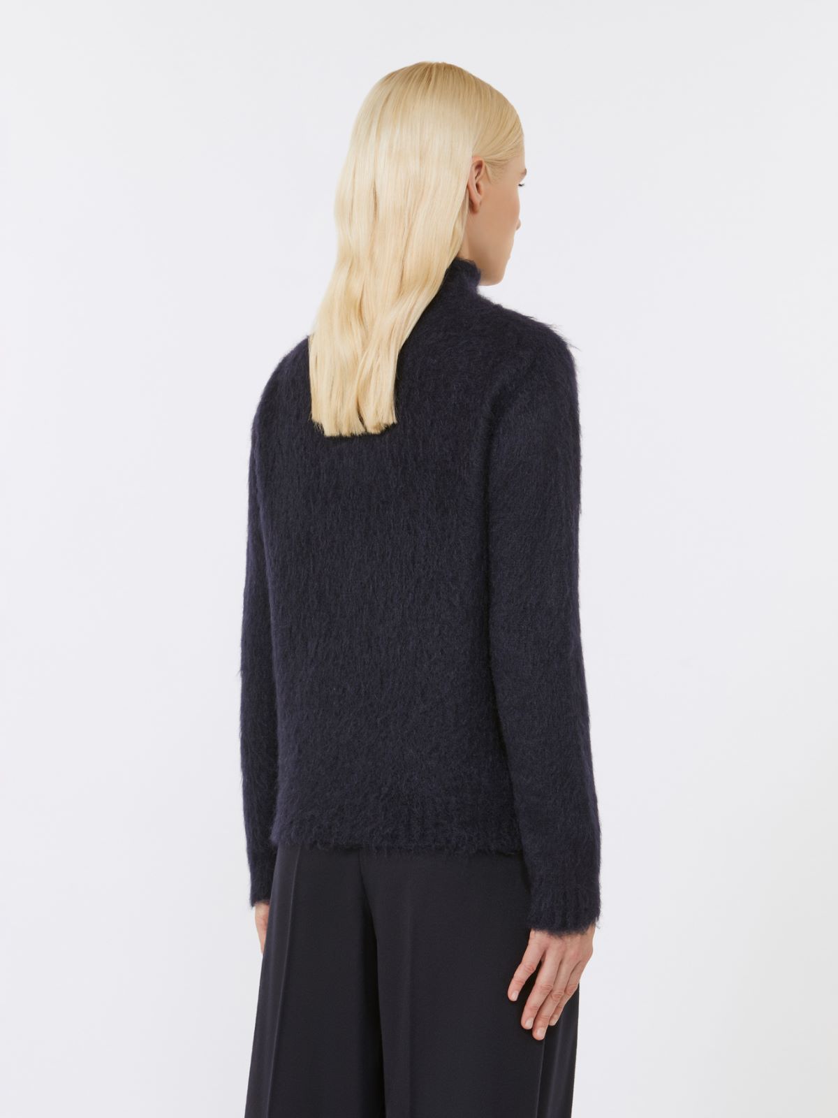 Mohair-blend turtleneck sweater - NAVY - Max Mara - 3