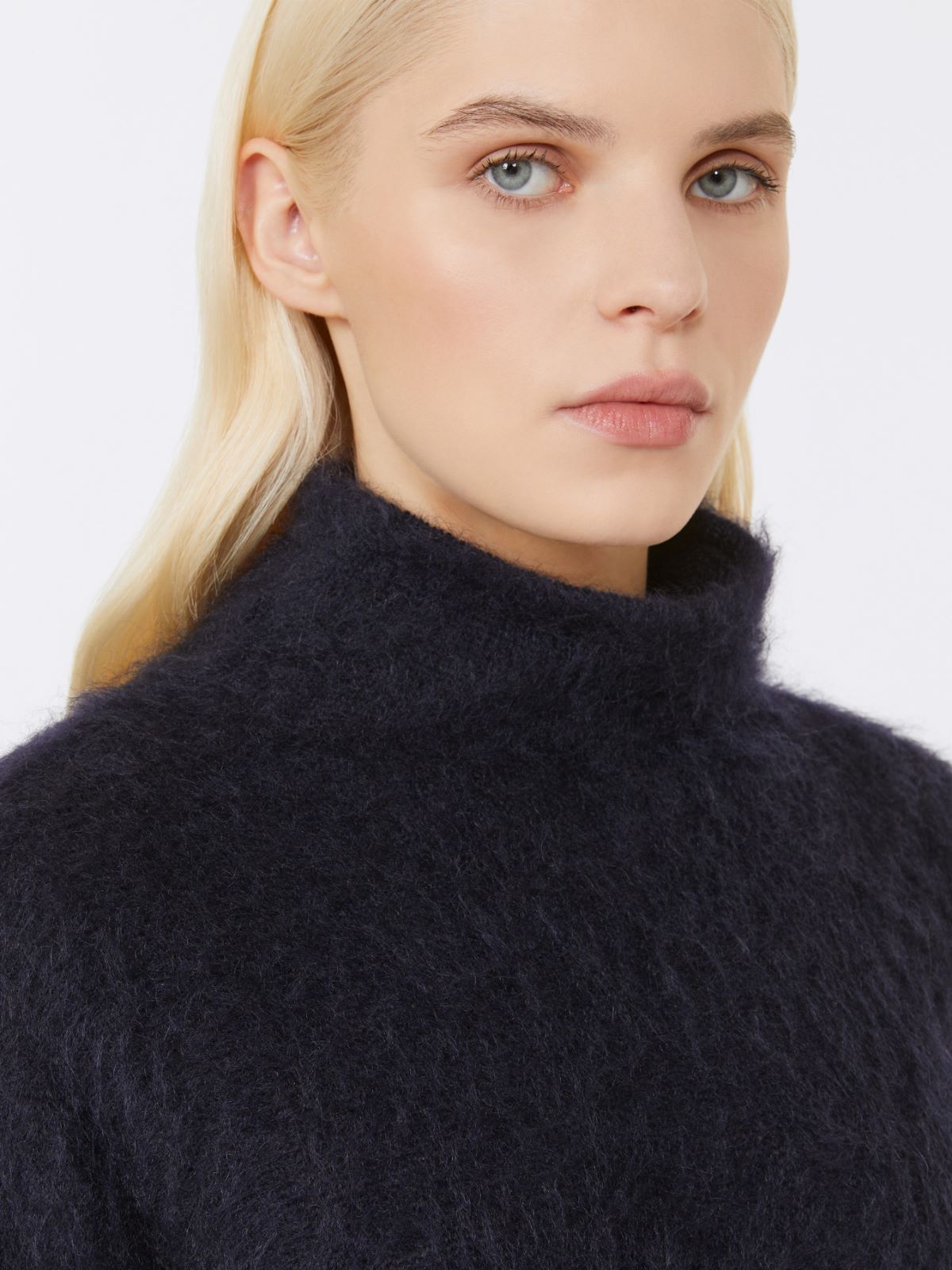 Mohair-blend turtleneck sweater - NAVY - Max Mara - 4