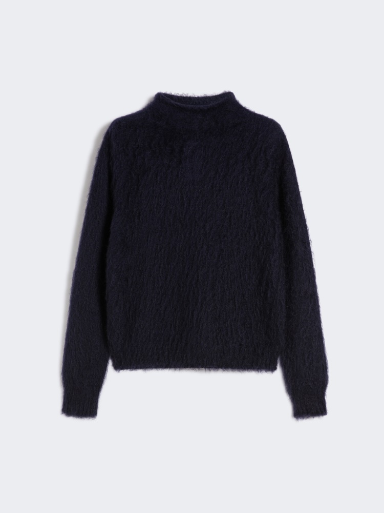 Mohair-blend turtleneck sweater - NAVY - Max Mara