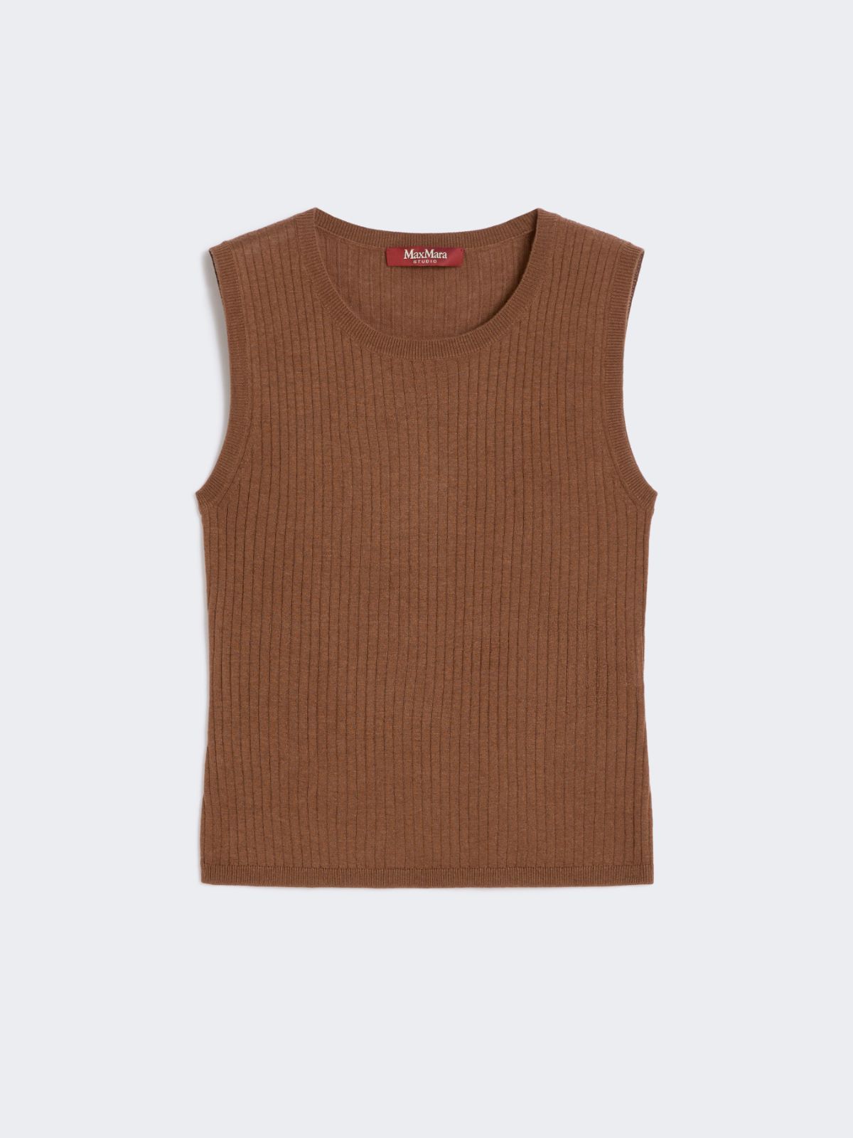 Silk and wool yarn top - BEIGE - Max Mara - 8