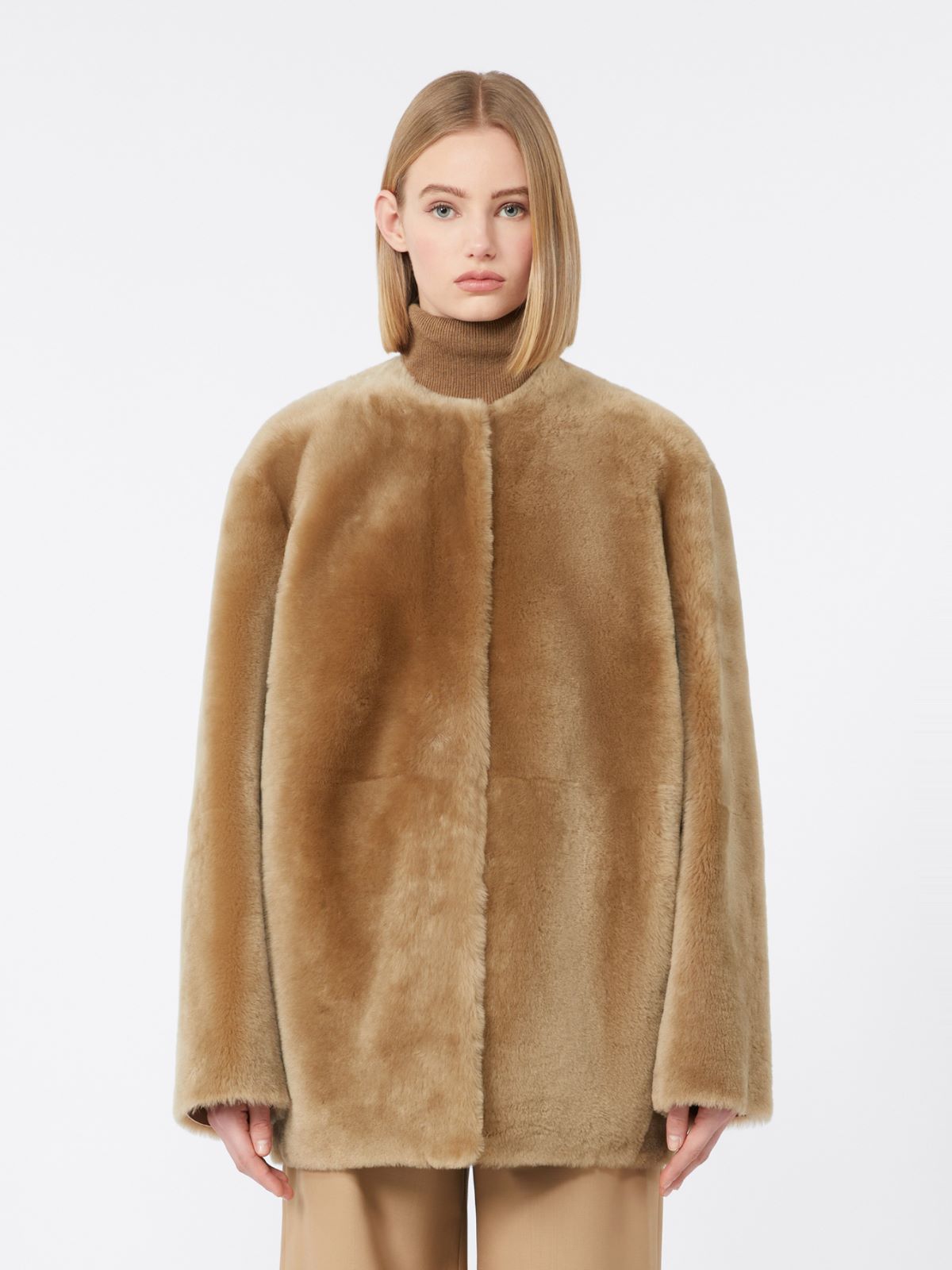 Shearling coat - CAMEL - Max Mara - 2
