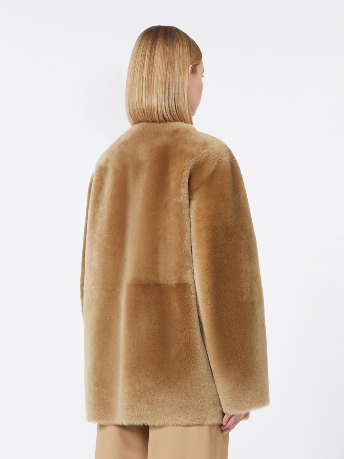 Shearling coat - CAMEL - Max Mara - 3