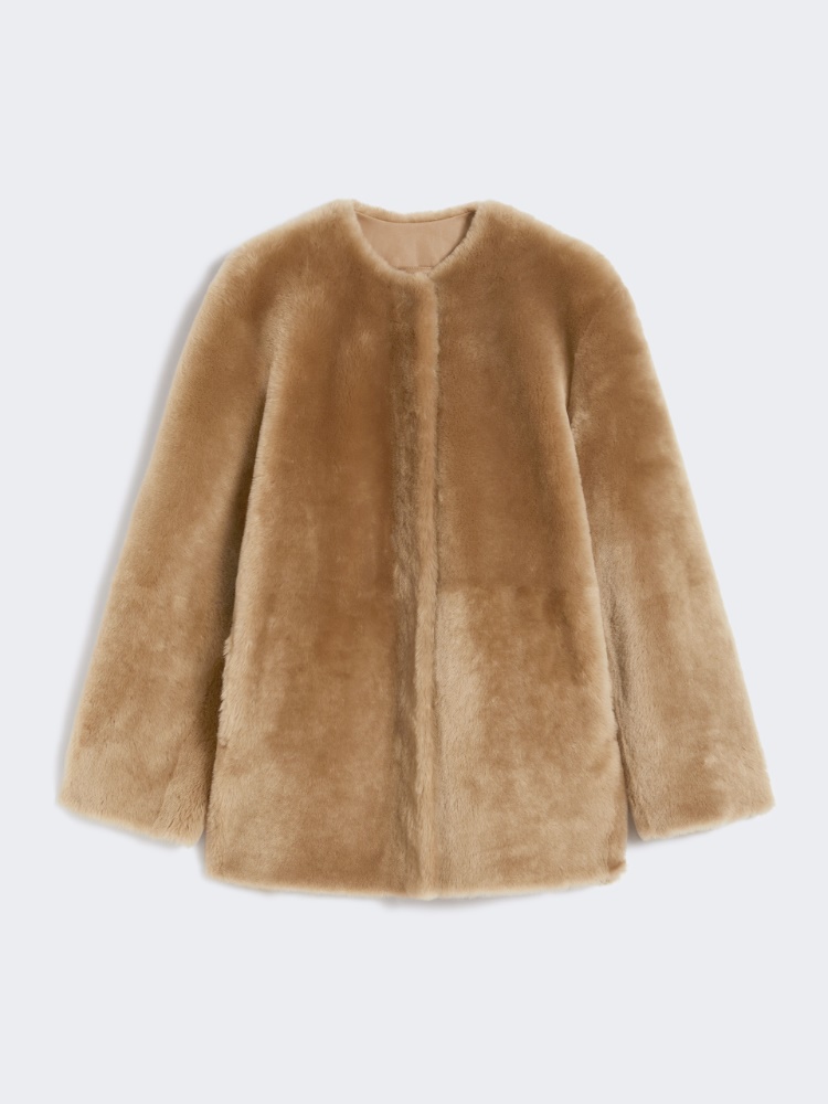 Shearling coat - CAMEL - Max Mara