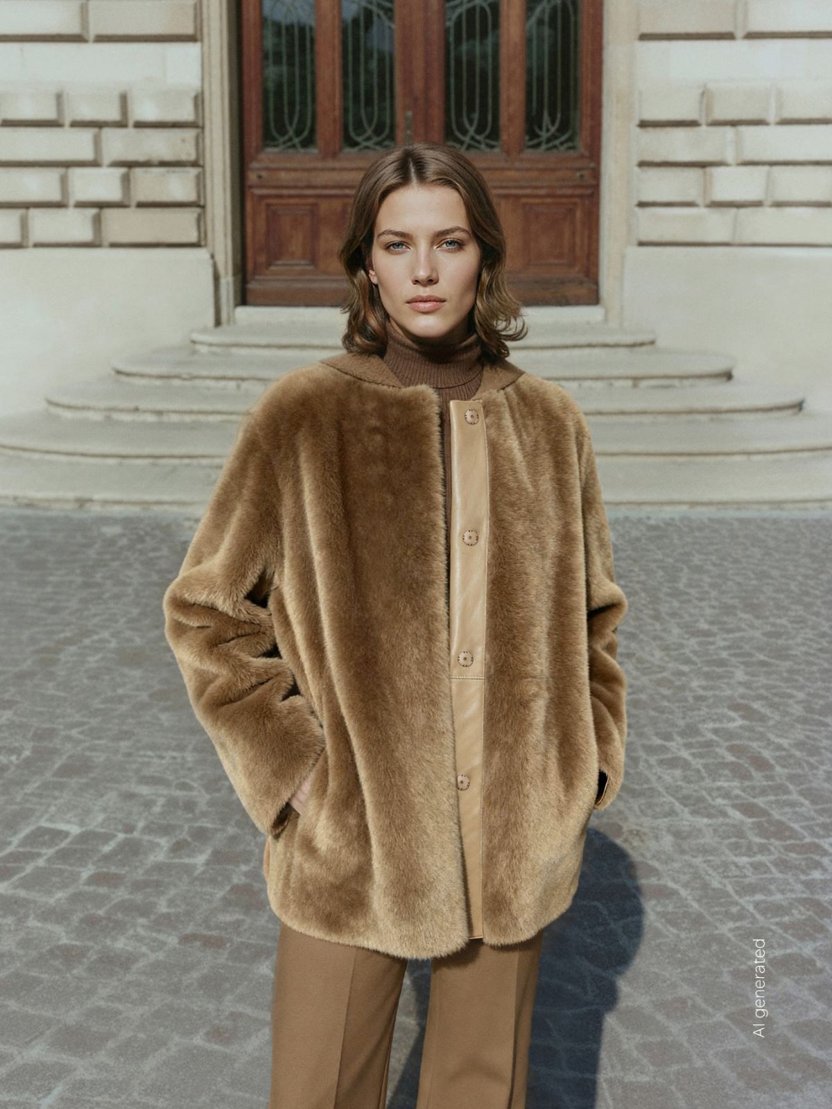Shearling coat - CAMEL - Max Mara