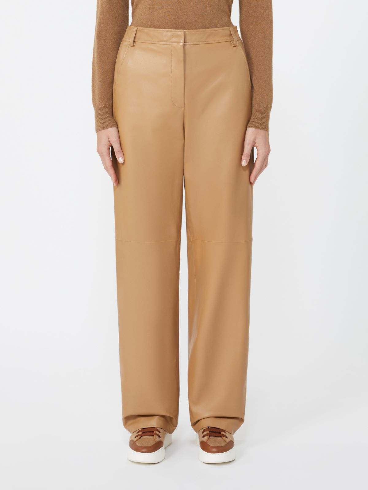 Nappa leather trousers - CAMEL - Max Mara - 2