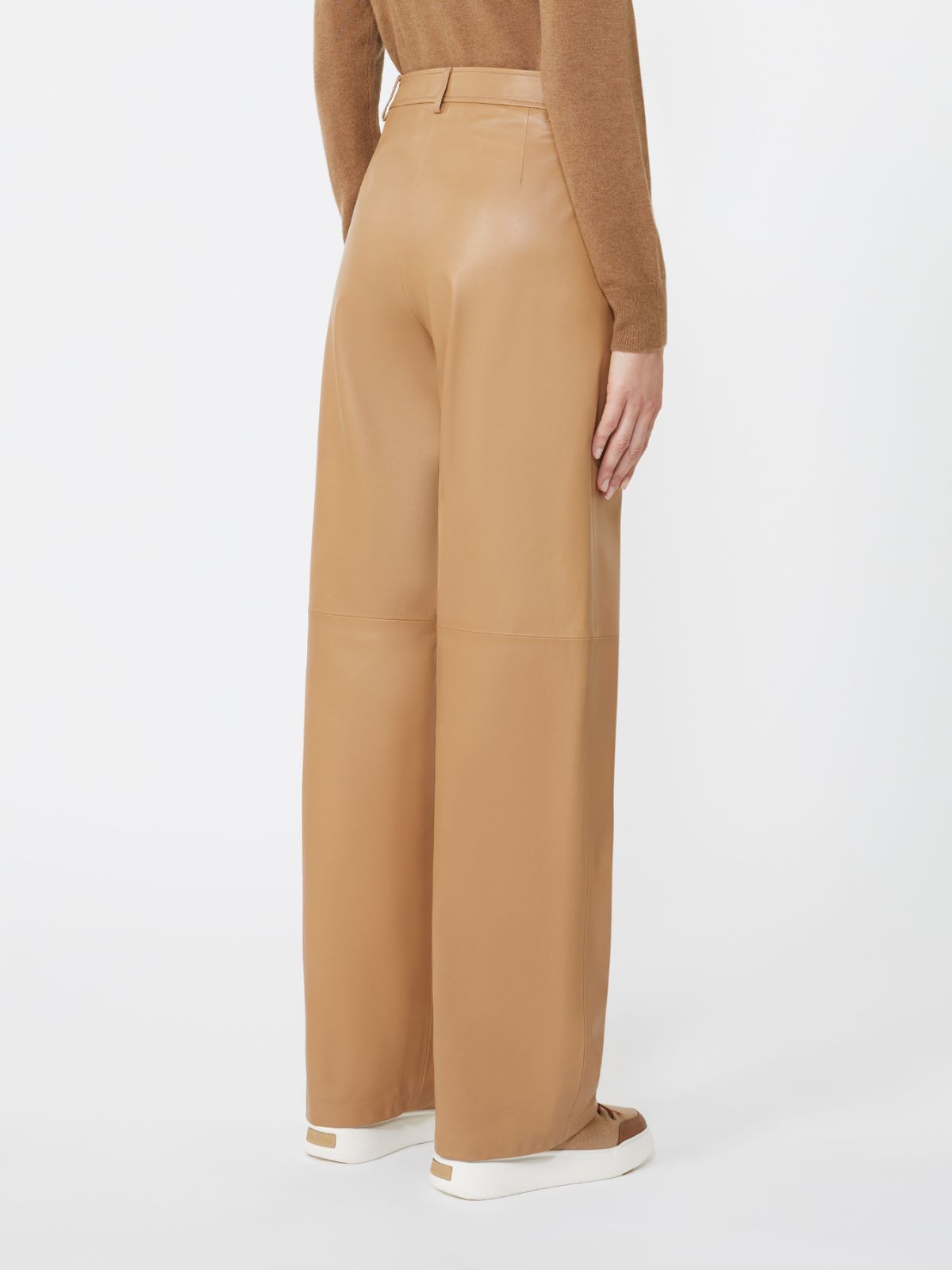Nappa leather trousers - CAMEL - Max Mara - 3