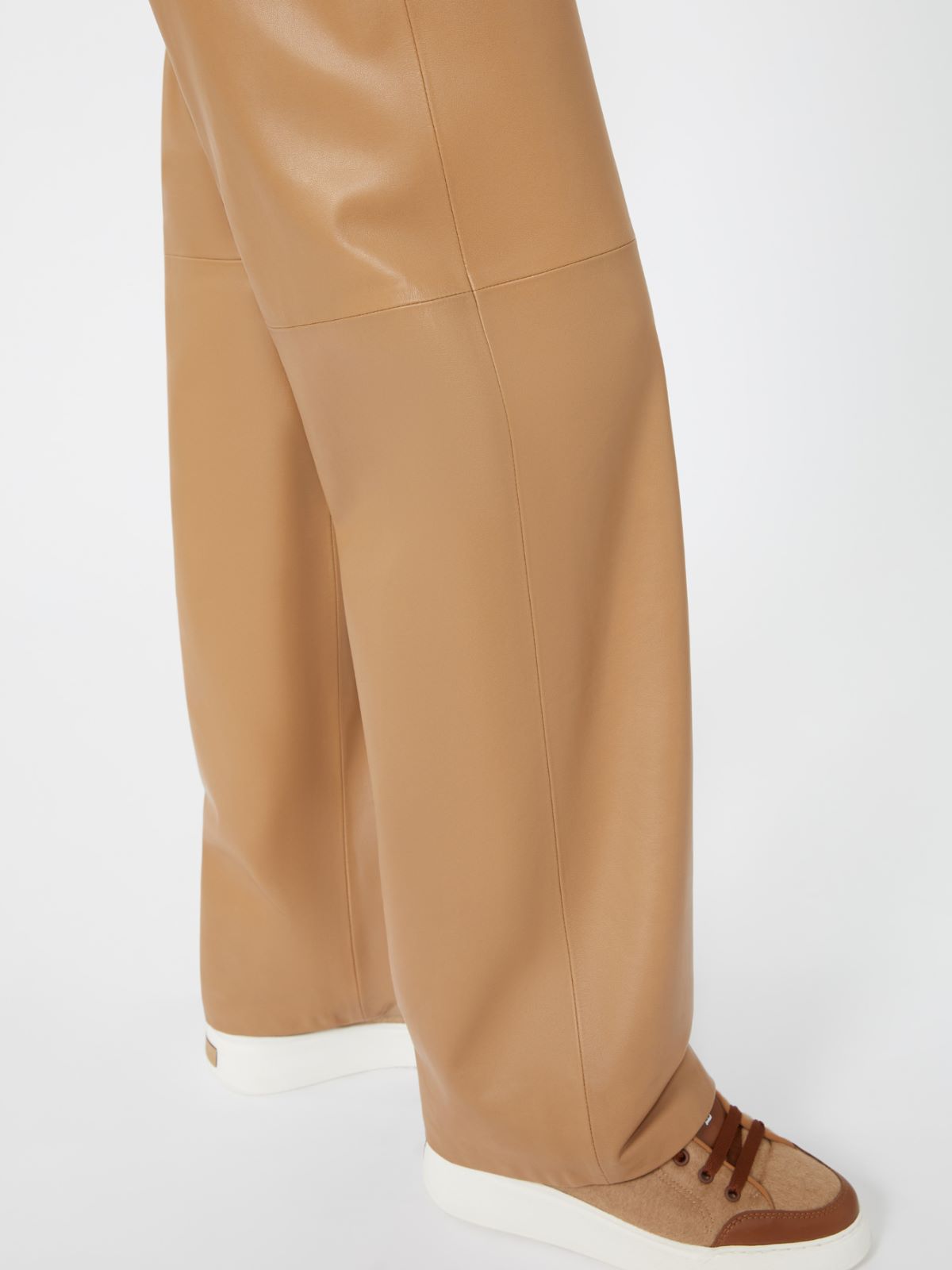 Nappa leather trousers - CAMEL - Max Mara - 5