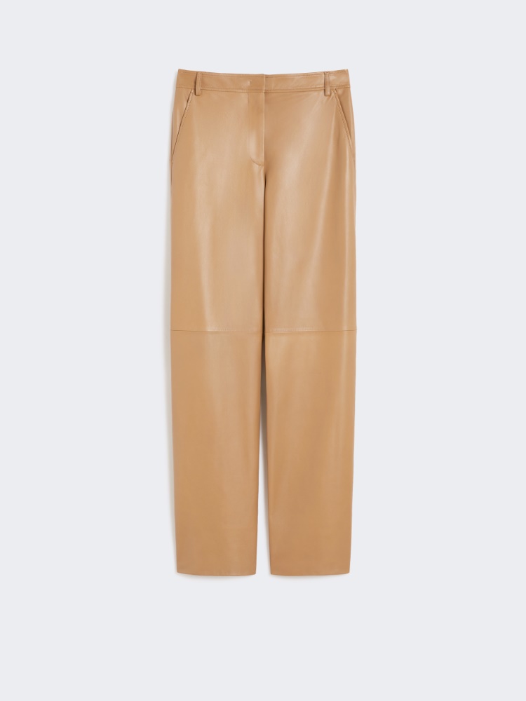 Nappa leather trousers - CAMEL - Max Mara