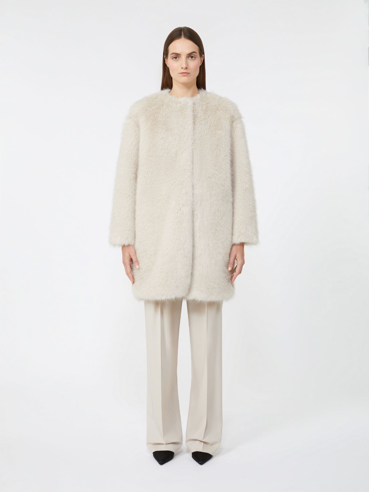 Faux fur effect fabric coat - BEIGE - Max Mara - 2