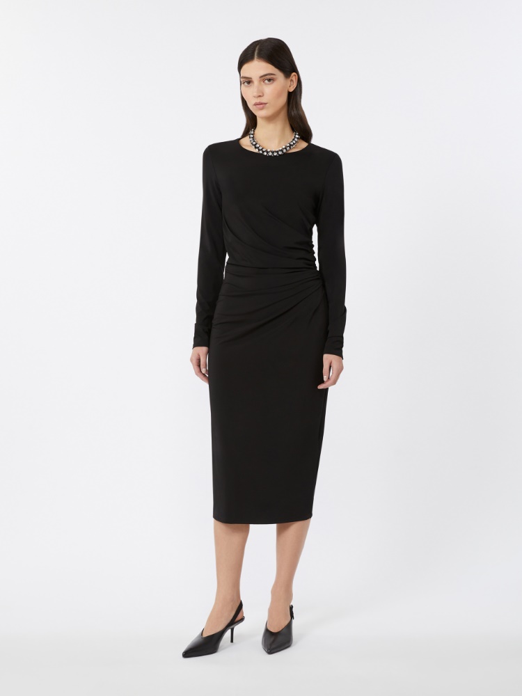 [ジット] ビスコース ジャージー ドレス - BLACK - Max Mara