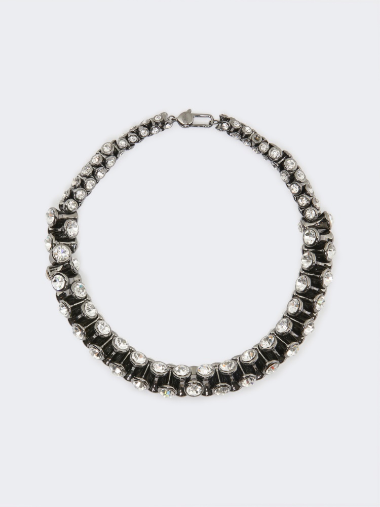 Necklace with crystals - DARK GREY - Max Mara