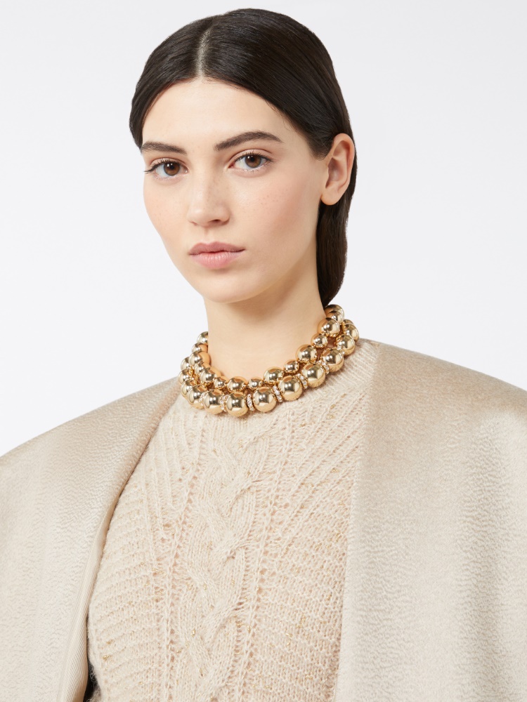 Ball chocker necklace set - LIGHT GOLD - Max Mara