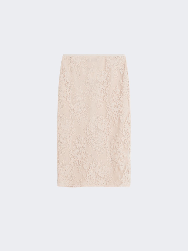 [コスモ] フローラル レース ペンシル スカート - PINK - Max Mara