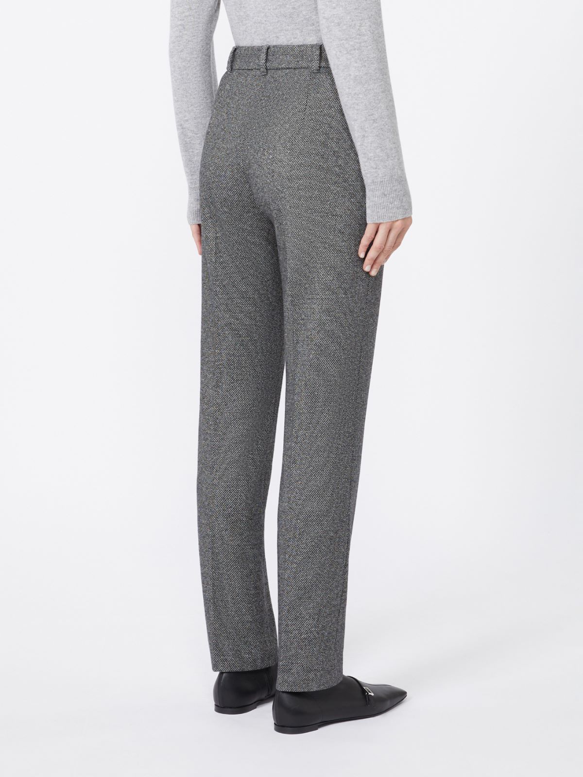 Cigarette-fit jersey trousers - MEDIUM GREY - Max Mara - 3