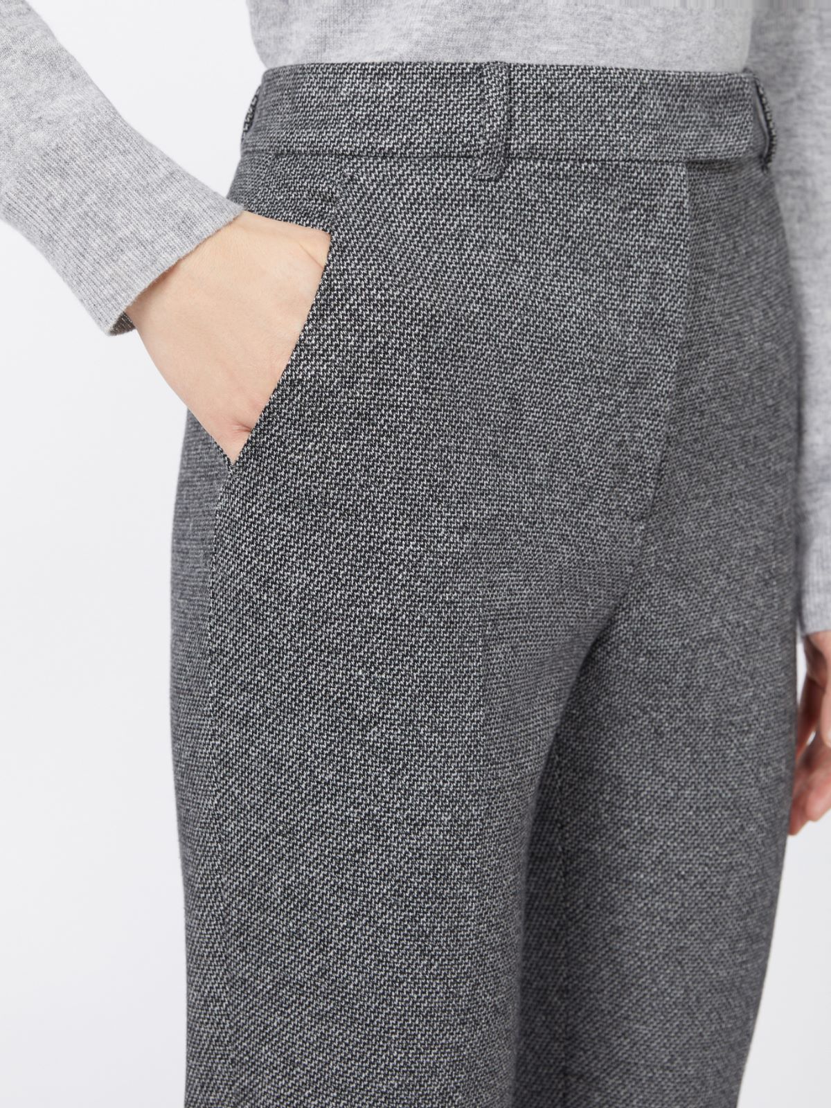 Cigarette-fit jersey trousers - MEDIUM GREY - Max Mara - 4