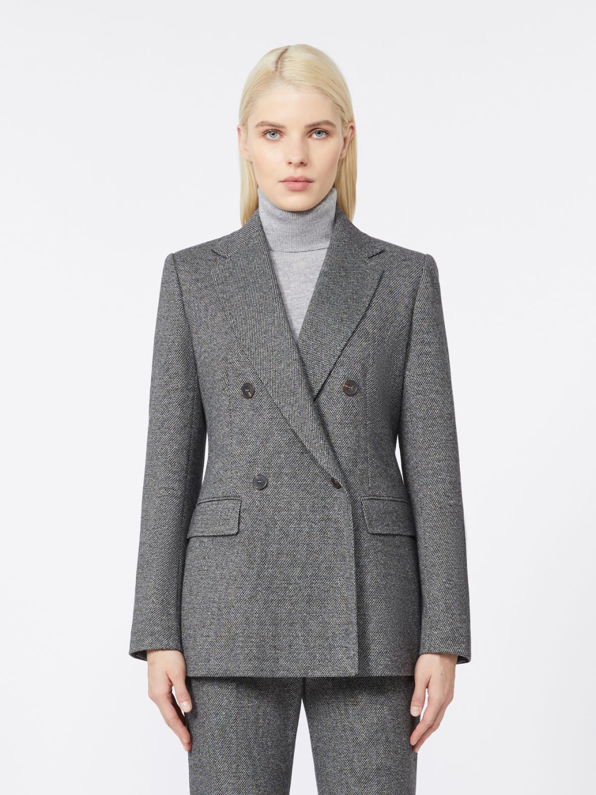 Double-breasted jersey blazer - MEDIUM GREY - Max Mara - 2