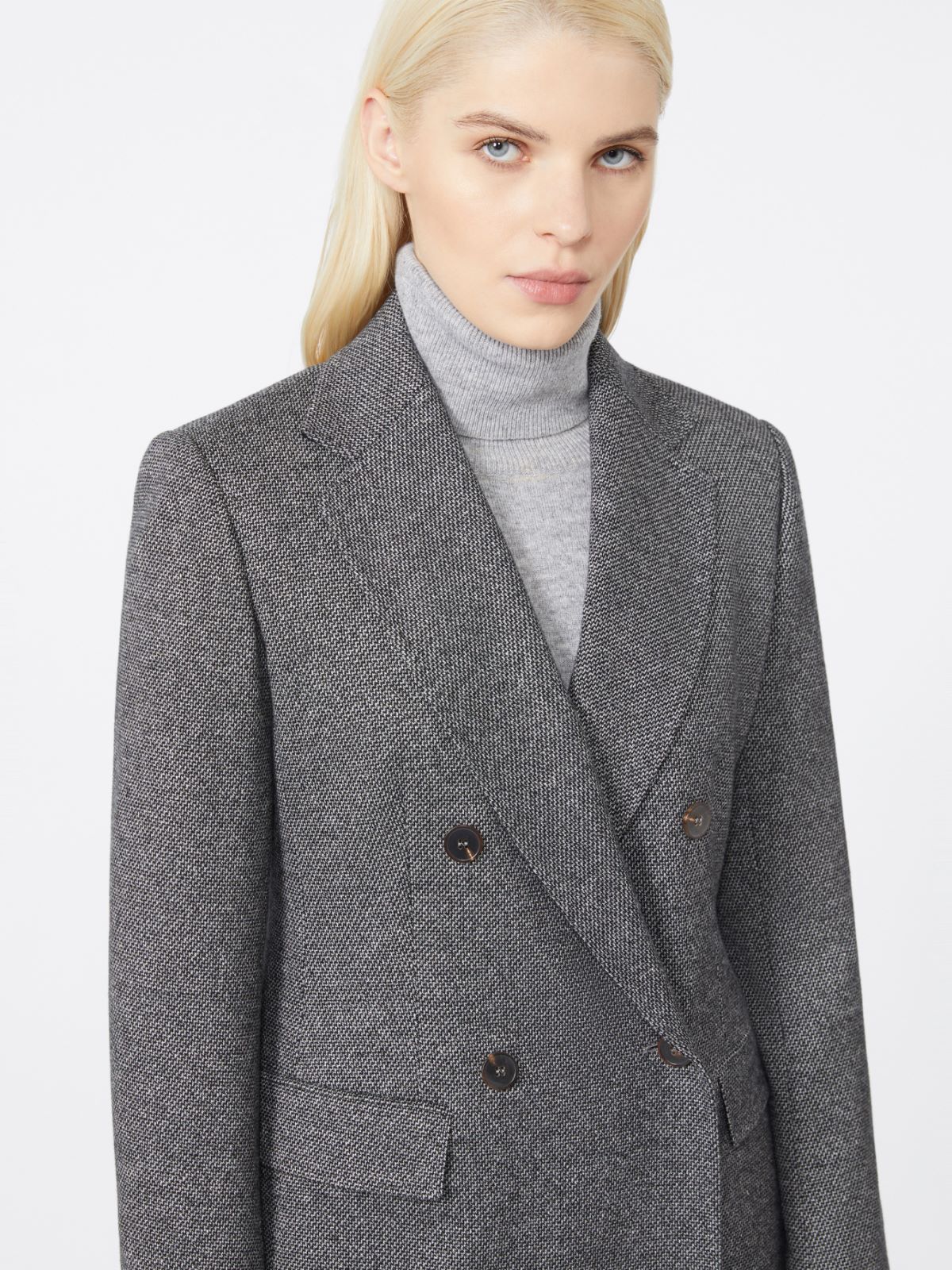 Double-breasted jersey blazer - MEDIUM GREY - Max Mara - 4