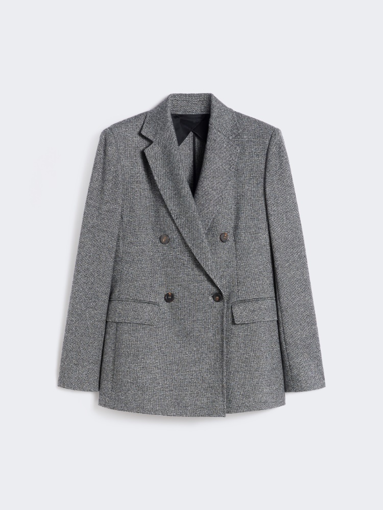 Double-breasted jersey blazer - MEDIUM GREY - Max Mara