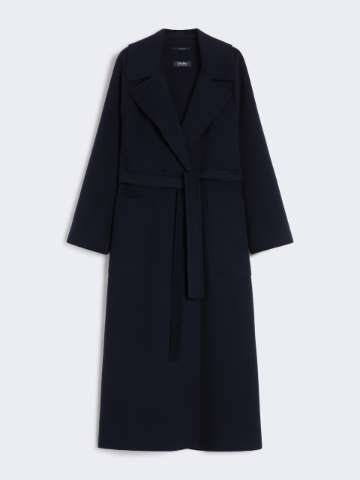 コート MAX MARA Dark Blue Wool Blend Jene Coat Max Mara Cappot-giacc.in Maglia In Blue | ModeSens