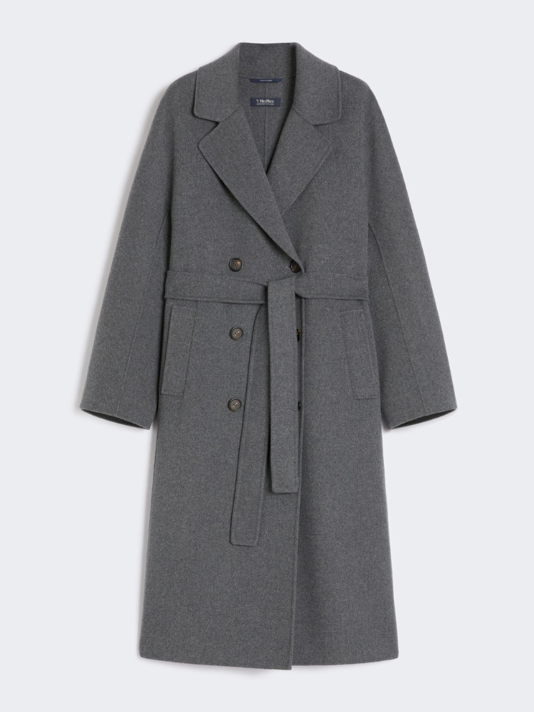 コート S MAX MARA GREY MIDI COAT IN WOOL DRAP Grey coat virgin wool medium grey | Max Mara