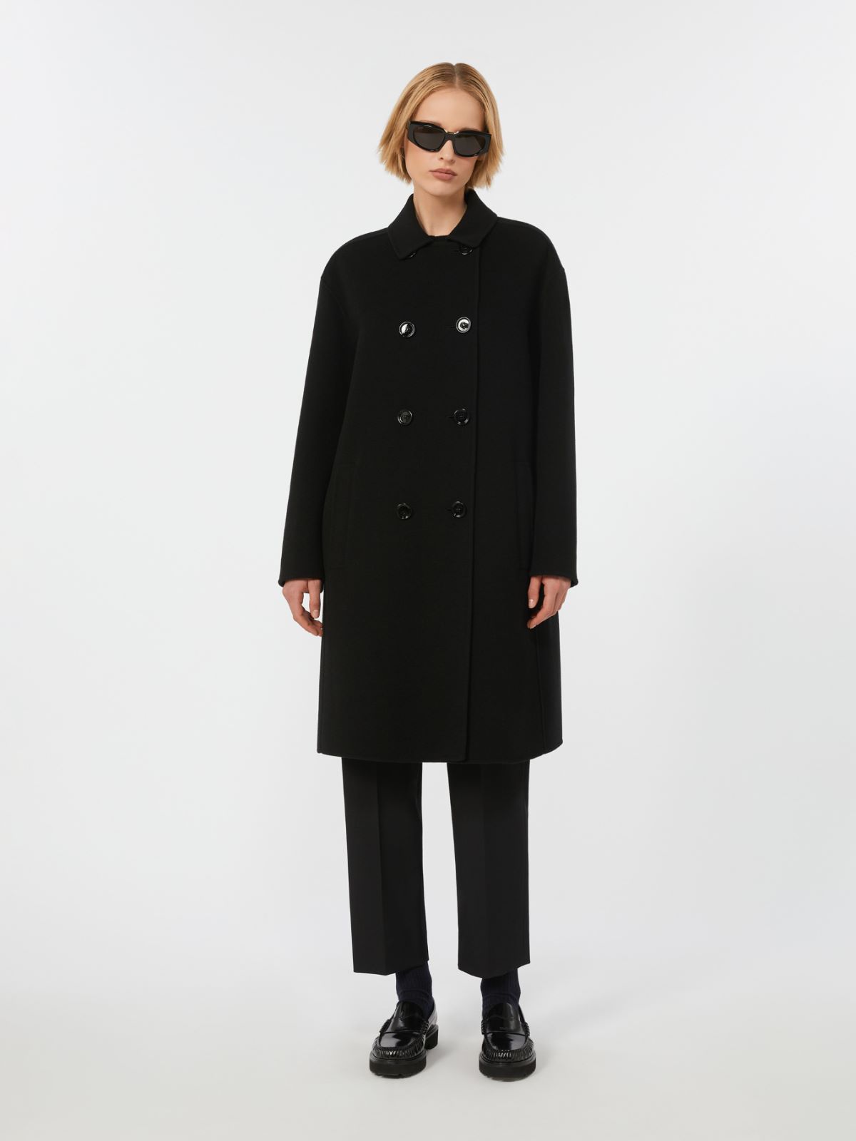 Double-sided wool coat - BLACK - Max Mara