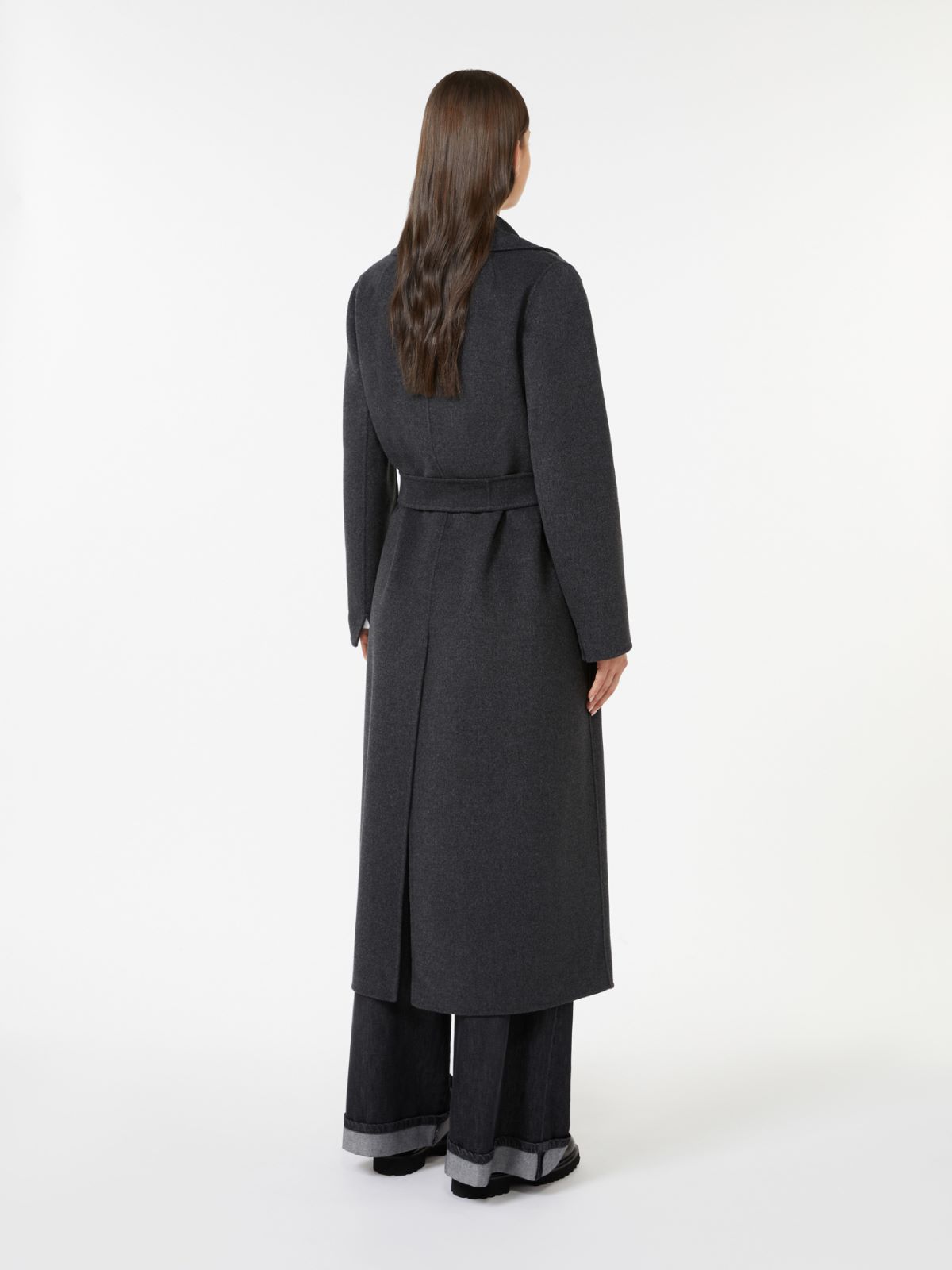 Wool drap wrap coat - DARK GREY - Max Mara - 3