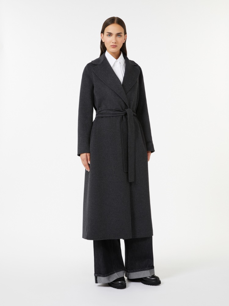 Wool drap wrap coat - DARK GREY - Max Mara