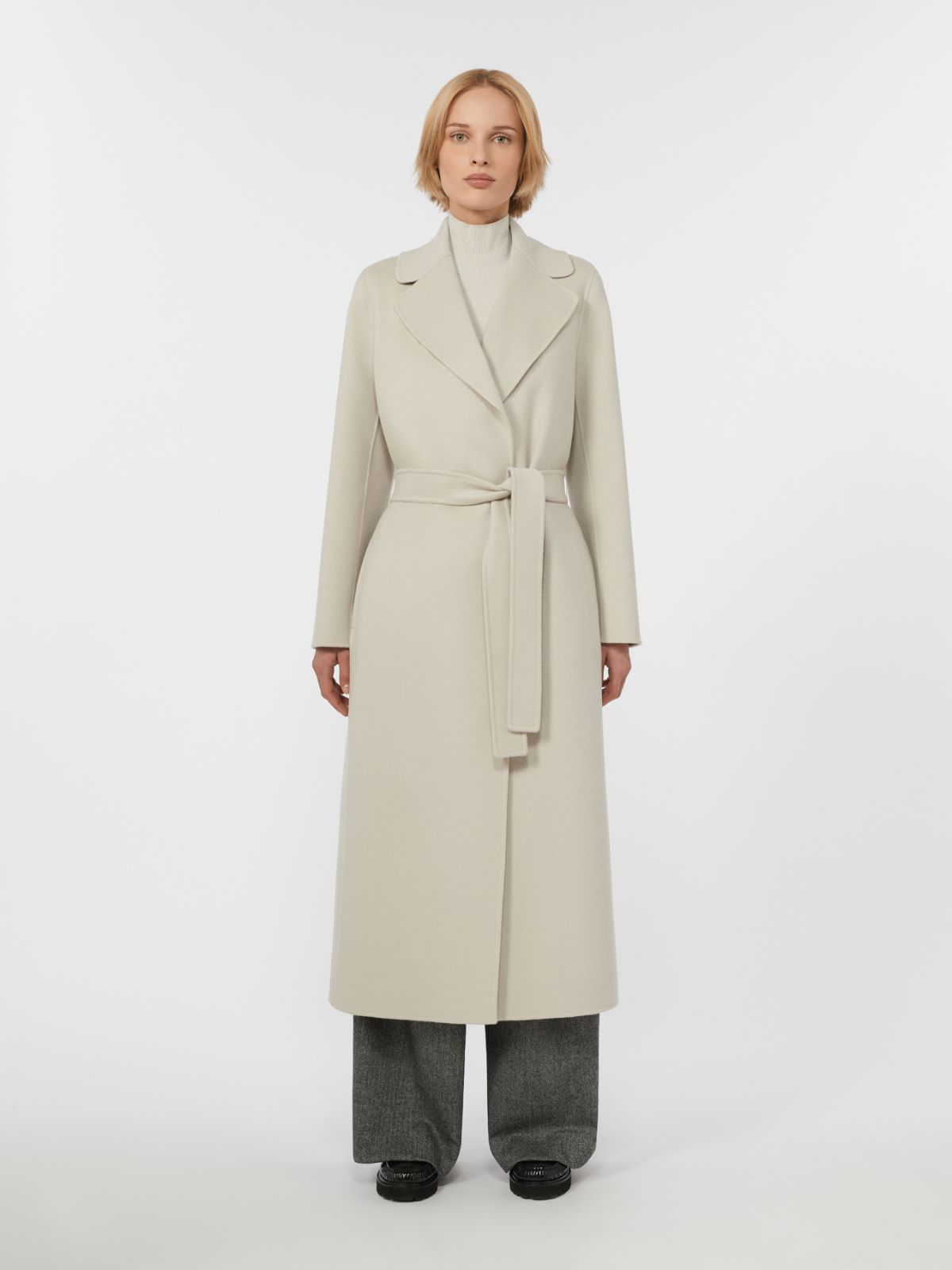 Wool drap wrap coat - ECRU - Max Mara - 2